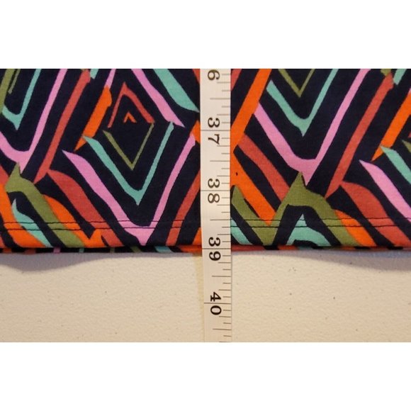 LuLaRoe Julia Dress Size Medium - NWT Pink Red Abstract Design - Picture 4 of 7